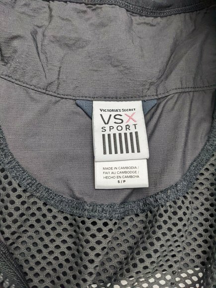 VSX Victoria Secret Sport Womens Black zip up Running Jacket S Removable Sleeve - Picture 4 of 12